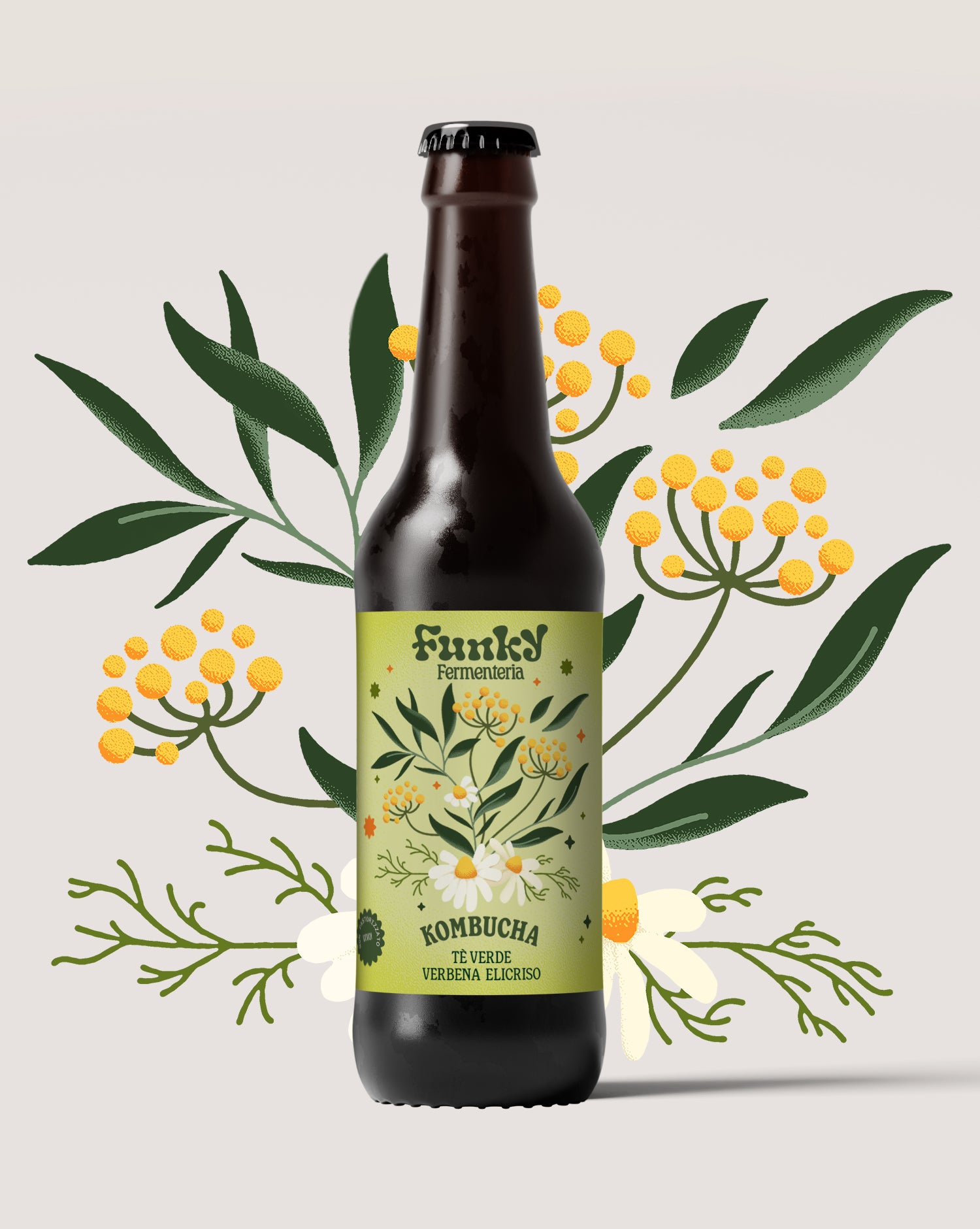 Kombucha Tè verde, verbena, elicriso