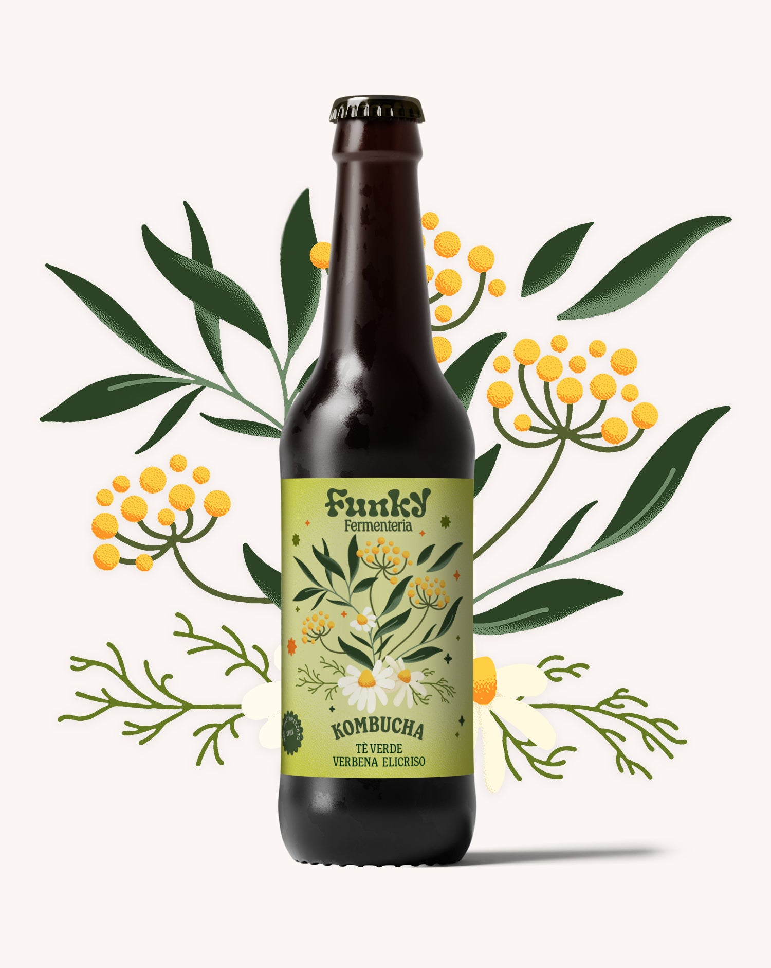 Kombucha Tè verde, verbena, elicriso